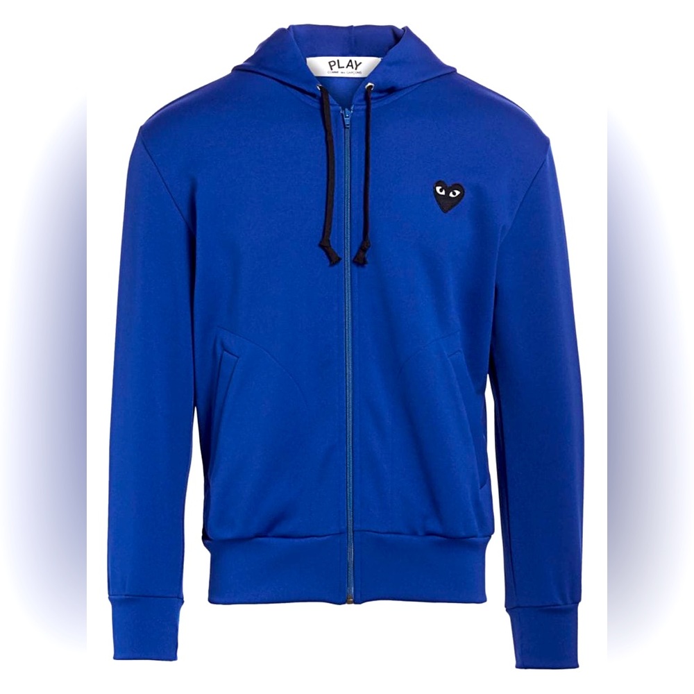 Comme Des Garçons (CDG) Zip-Up Hoodie (Royal Blue)